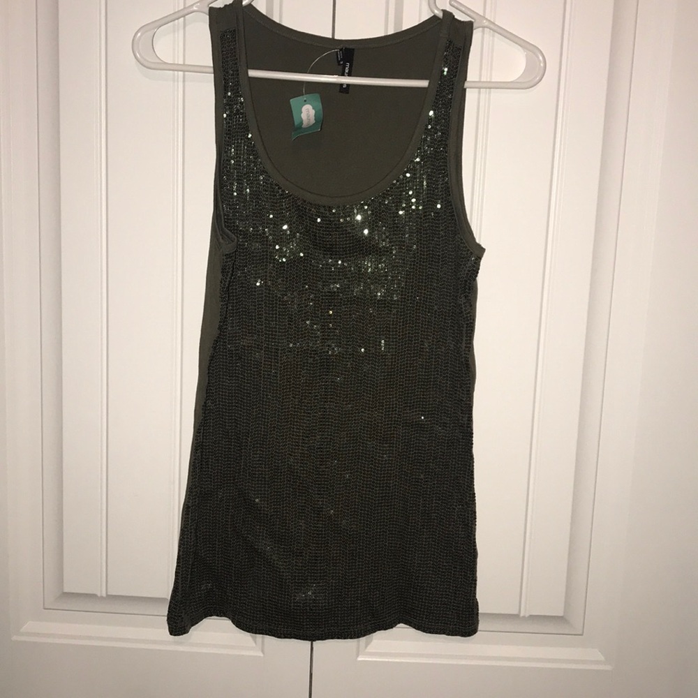 Green Sequin Tank